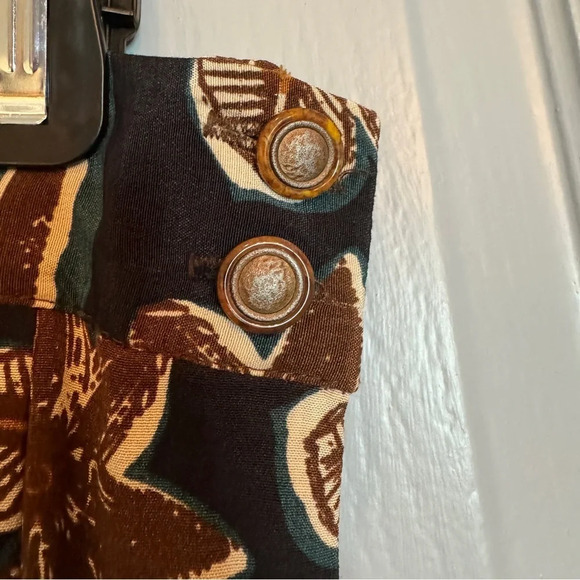 VTG Cappagallo Maxi Skirt Sz 8 Brown Beach  Button Boho Stretch Soft Hippie READ - Picture 9 of 15